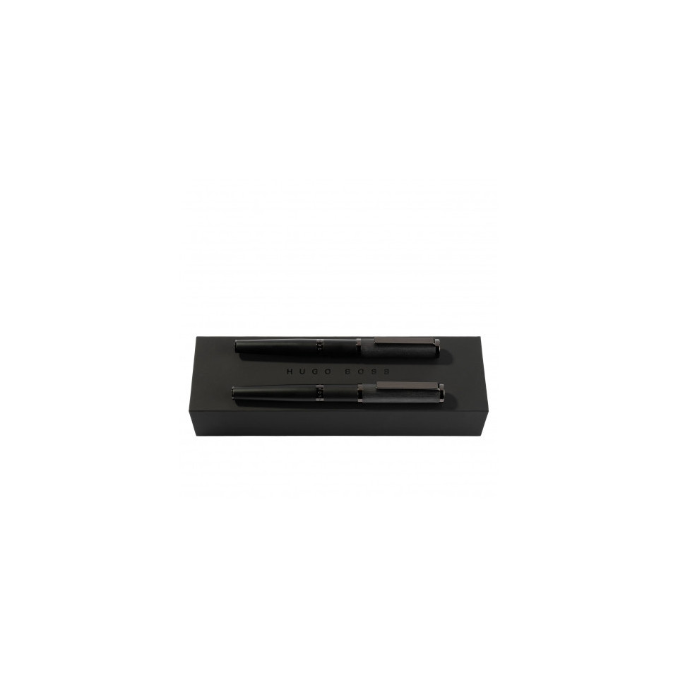 Parure publicitaire Formation Glare stylo roller et stylo plume HUGO BOSS
