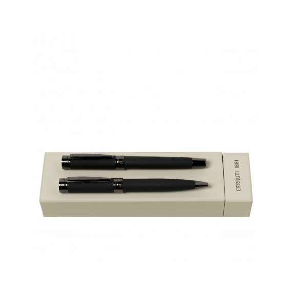 Parure publicitaire Zoom Soft stylo bille et stylo plume Cerruti 1881