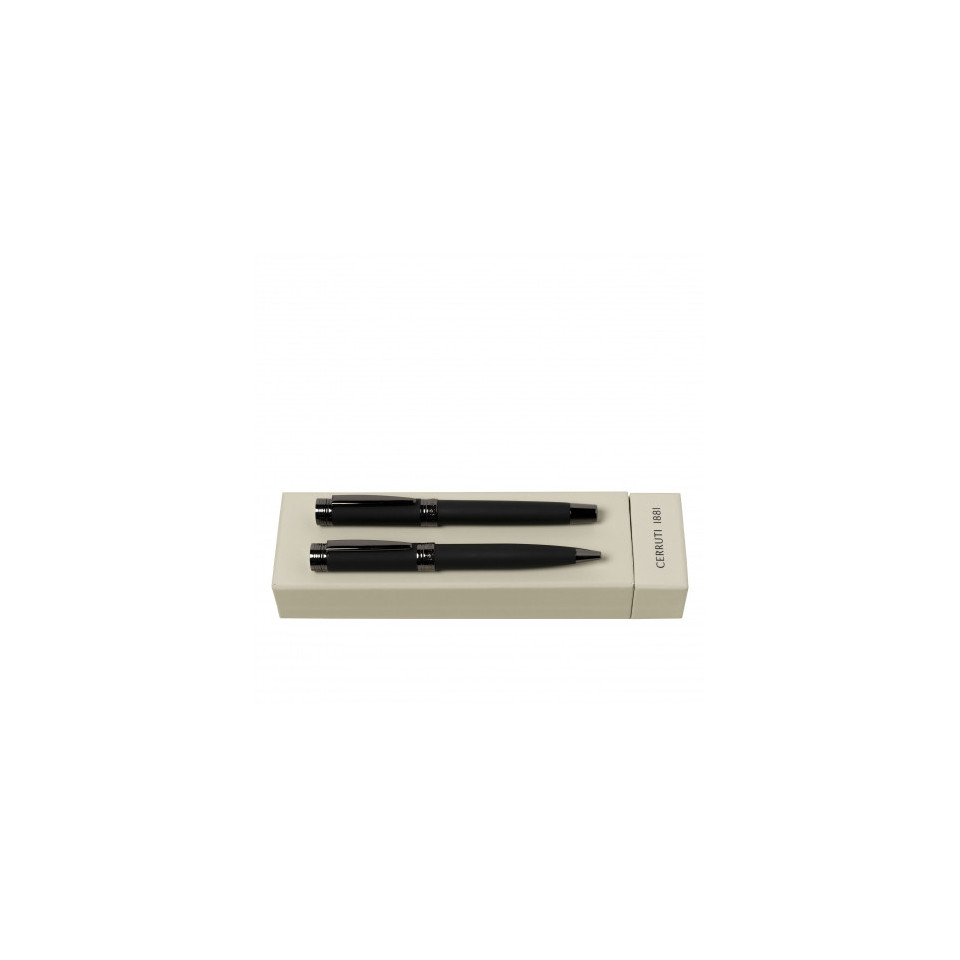 Parure publicitaire Zoom Soft stylo bille et stylo plume Cerruti 1881