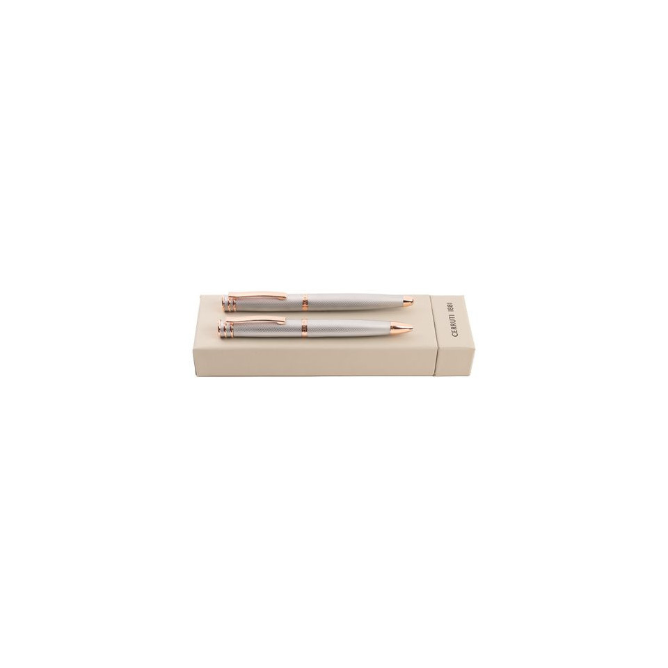 Parure publicitaire Austin Diamond stylo bille et stylo roller Cerruti 1881