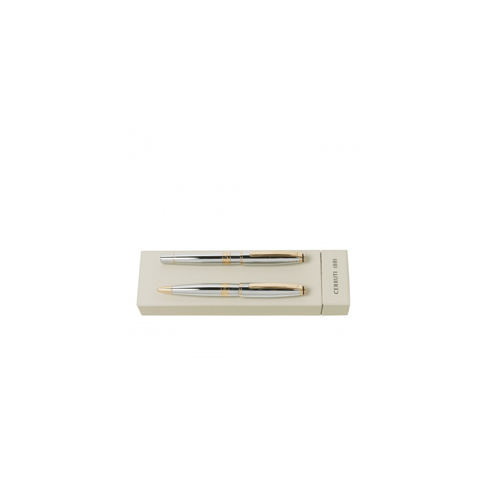 Set publicitaire stylo bille et stylo roller Bicolore Cerruti 1881