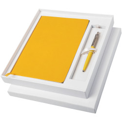 Parure-cadeau publicitaire avec cahier Classic et stylo Parker