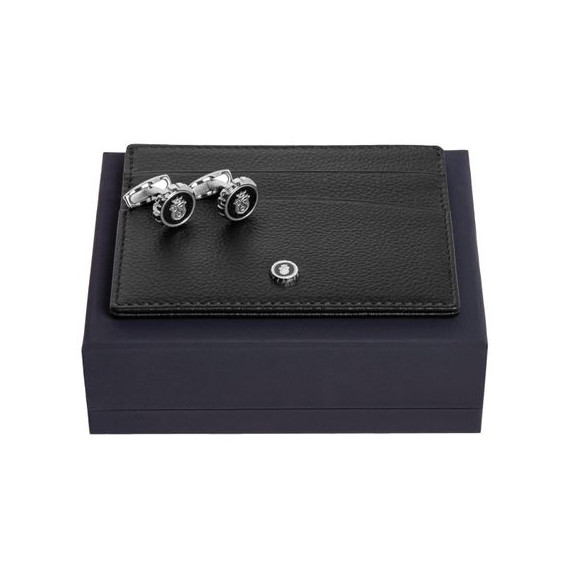 Parure publicitaire porte-cartes et boutons de manchette Festina