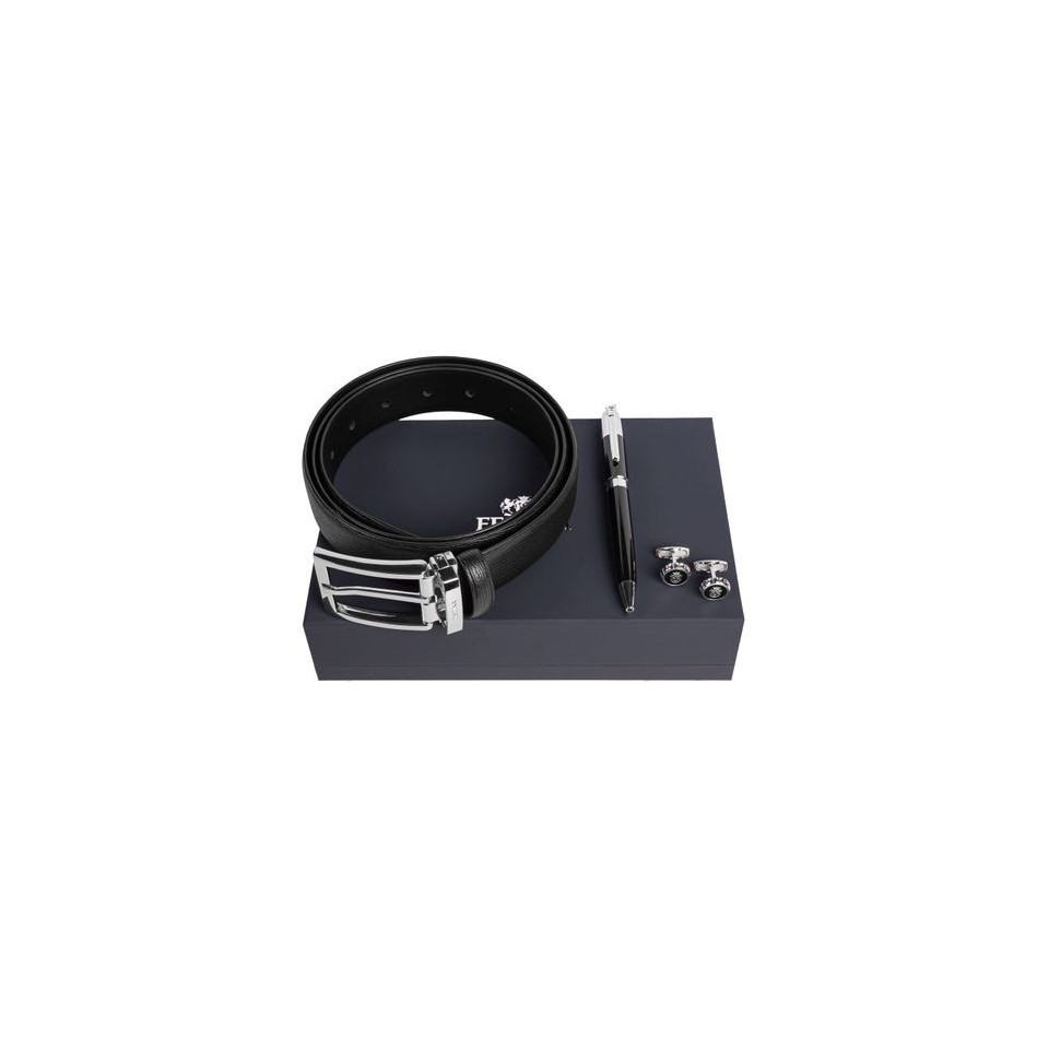 Parure publicitaire stylo bille, ceinture Festina et boutons de manchette