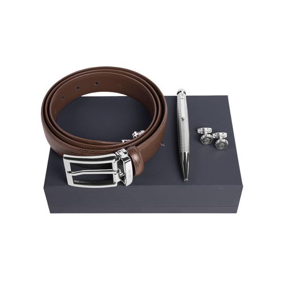 Parure publicitaire stylo bille, boutons de manchette et ceinture Festina