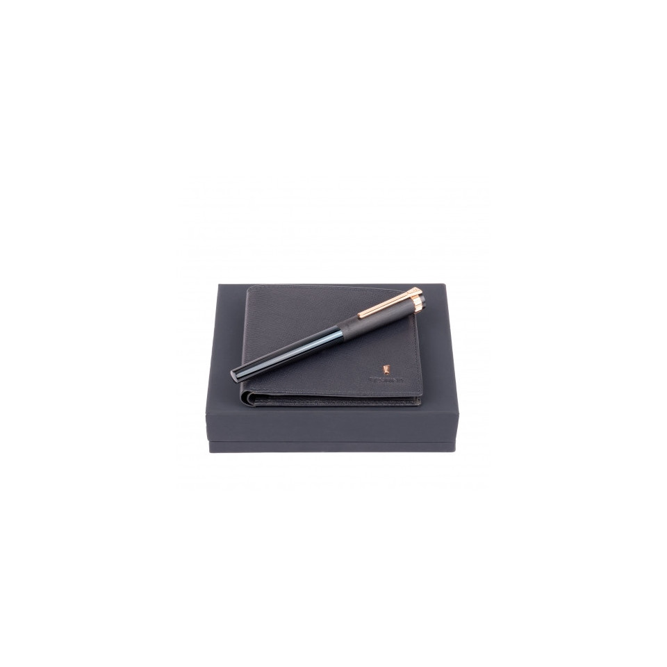 Set publicitaire porte-cartes Chronobike stylo roller Prestige Festina