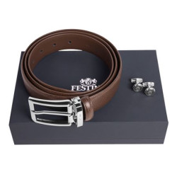 Parure publicitaire boutons de manchette et ceinture Festina