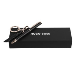 Parure publicitaire stylo bille et porte-clefs HUGO BOSS