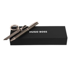 Parure publicitaire stylo bille et porte-clefs HUGO BOSS