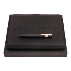 Parure publicitaire stylo bille et conférencier A5 HUGO BOSS