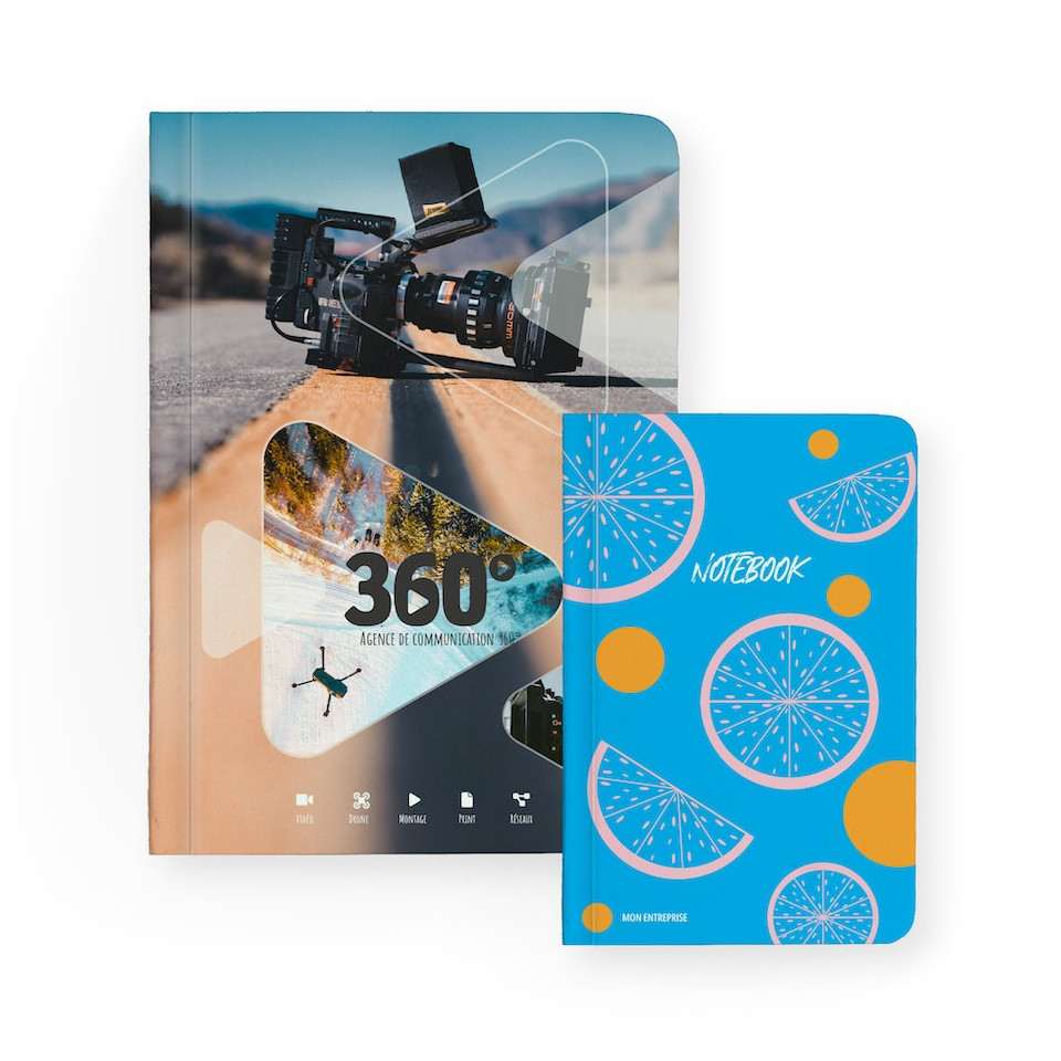 Carnet de notes publicitaire fabriqué en France sur mesure couverture souple