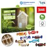 Calendrier de l'avent publicitaire fabriqué en Europe Premium Eco FSC recyclé Vegan 100 % recyclable