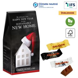 Sachet en carton publicitaire personnalisé avec chocolat chocolat mini mix Toblerone Veggie fabriqué en Europe
