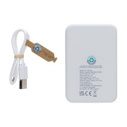 Powerbank publicitaire 5000 mAh en plastique recyclé RCS