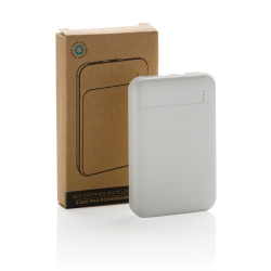 Powerbank publicitaire 5000 mAh en plastique recyclé RCS