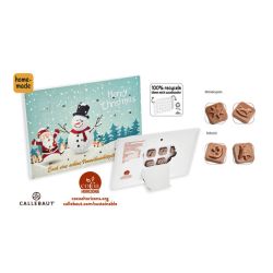Calendrier de l’Avent publicitaire fabriqué en Europe motifs standards chocolat Belge Barry Callebaut 231x159 mm EQUITABLE