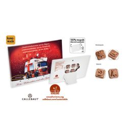 Calendrier de l’Avent publicitaire fabriqué en Europe chocolat Belge Barry Callebaut 231x159 mm EQUITABLE