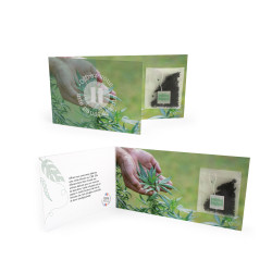 Carte publicitaire 100x210mm 3 volets + sachet de CBD