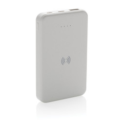 Powerbank publicitaire 5000mAh avec induction 5W en plastique recyclé RCS