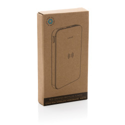 Powerbank publicitaire 5000mAh avec induction 5W en plastique recyclé RCS