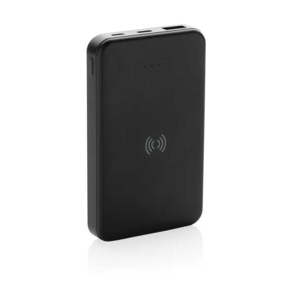 Powerbank publicitaire 5000mAh avec induction 5W en plastique recyclé RCS