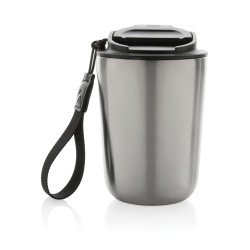 Mug publicitaire iso en acier inoxydable recyclé RCS avec lanière Cuppa