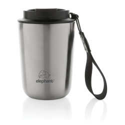 Mug publicitaire iso en acier inoxydable recyclé RCS avec lanière Cuppa