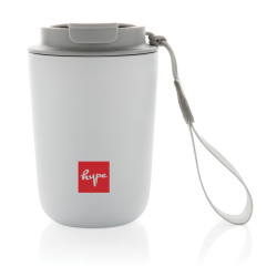 Mug publicitaire iso en acier inoxydable recyclé RCS avec lanière Cuppa