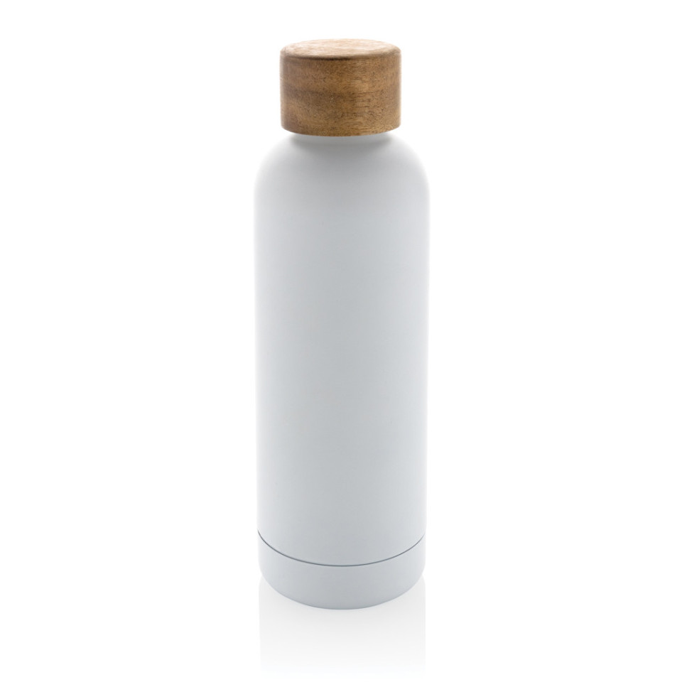 Bouteille publicitaire iso en acier inoxydable recyclé certifiée RCS Wood
