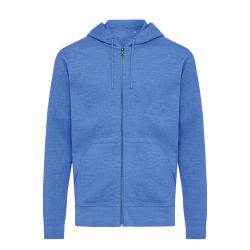 Sweat publicitaire à capuche avec zip en coton recyclé Iqoniq Abisko