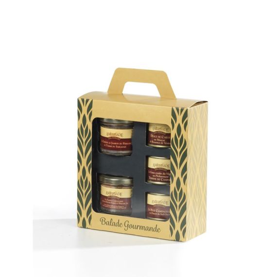 Cadeau Coffret Gourmand fabriqué en France Petite valise étoilée