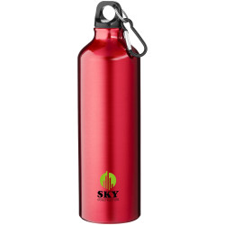 Bouteille publicitaire d'eau Oregon de 770 ml en aluminium recyclé certifié RCS avec mousqueton