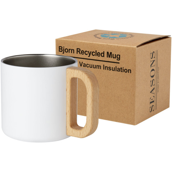 Tasse publicitaire Bjorn de 360 ml en acier inoxydable recyclé certifiée RCS avec isolation sous vide et couche de cuivre