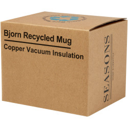 Tasse publicitaire Bjorn de 360 ml en acier inoxydable recyclé certifiée RCS avec isolation sous vide et couche de cuivre