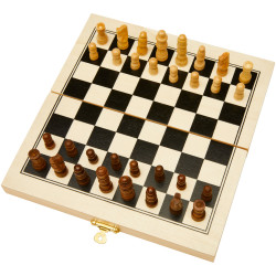 Jeu publicitaire d'échecs King en bois