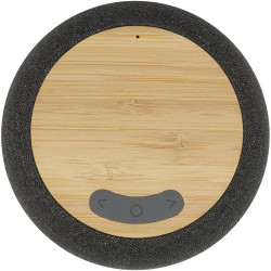 Haut-parleur publicitaire Bluetooth® et tapis de charge sans fil Ecofiber en bamboo/RPET