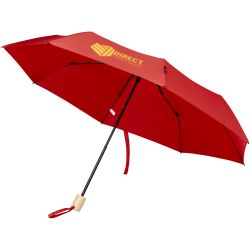 Parapluie publicitaire 21" pliable windproof en PET recyclé Birgit