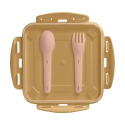 Boîte repas personnalisée avec couverts fabriquée en en France