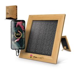 Cadre chargeur solaire personnalisé cadre en bambou FSC 