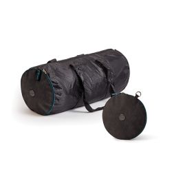 Sac publicitaire de voyage cylindrique repliable en pochette compacte Lexon