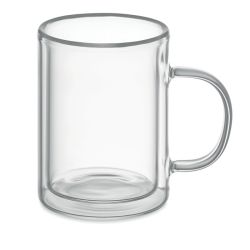 Mug en verre double paroi personnalisé en sublimation 225 ml
