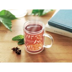 Mug en verre double paroi personnalisé en sublimation 225 ml