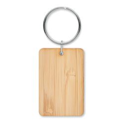 Porte-clés en bambou rectangulaire personnalisé