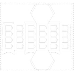 Calendrier de l’avent personnalisable hexagonal papier kraft livré à plat à remplir