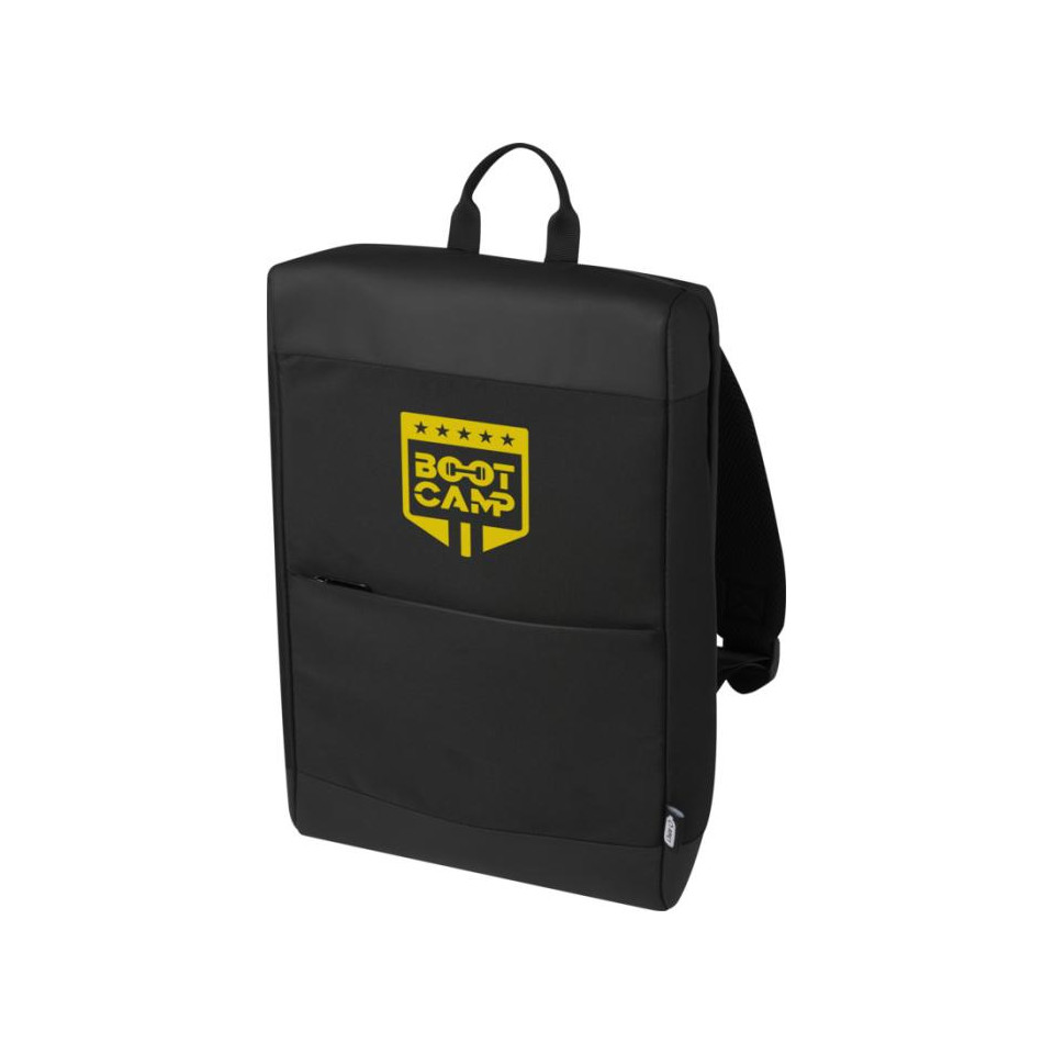 Sac personnalisé à dos Rise recyclé certifié GRS pour ordinateur portable de 15,6"
