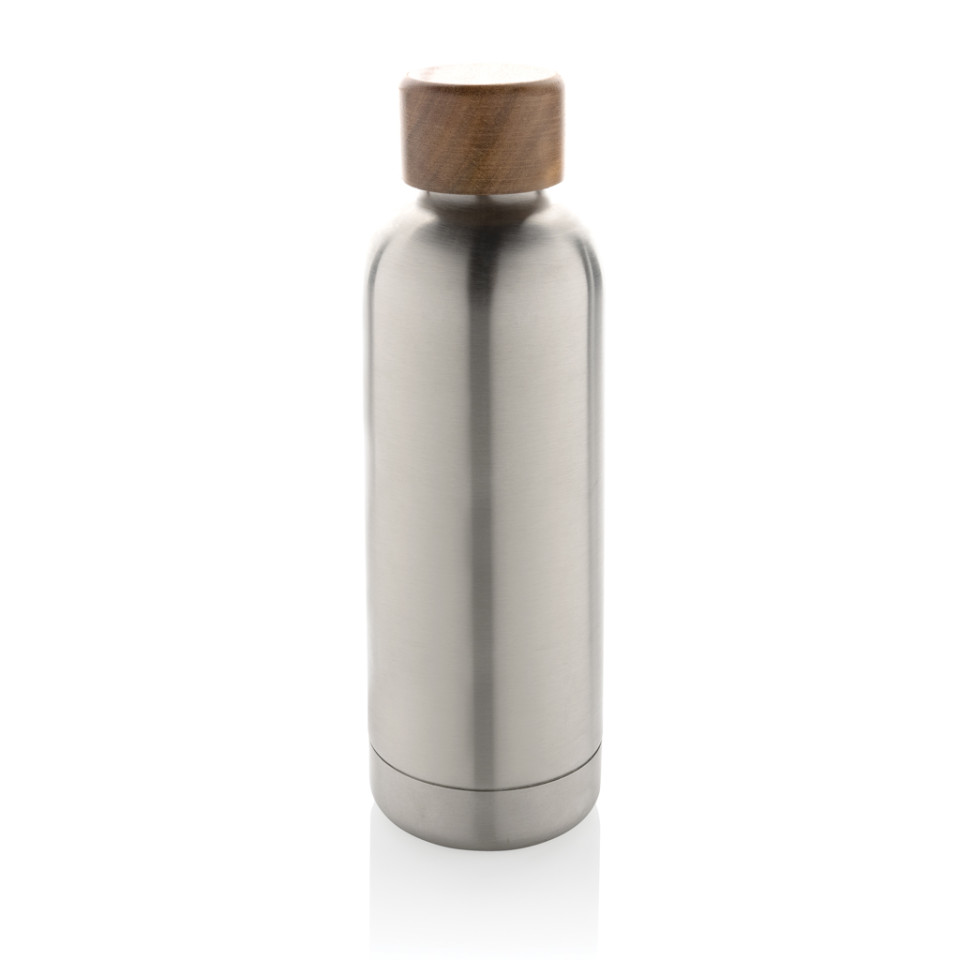 Bouteille publicitaire iso en acier inoxydable recyclé certifiée RCS Wood