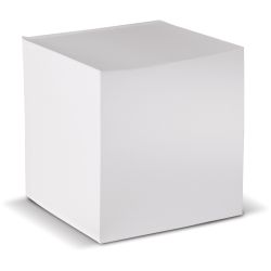 Grand bloc cube mémo papier publicitaire fabriqué en Europe 100x100 mm