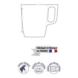 Mug personnalisé express Luminarc® 25cl fabriqué en France