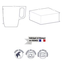 Coffret cadeau personnalisable de 2 mugs Luminarc fabriqué en France 25cl