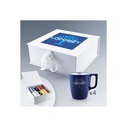 Coffret cadeau personnalisable de 2 mugs Luminarc fabriqué en France 25cl